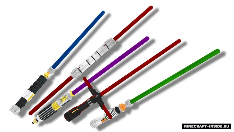 Glowing Lightsabers in 3D — Minecraft resurs pak, rasm 2