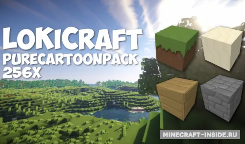 LoKiCraft PureCartoon — Minecraft resurs pak, rasm 1