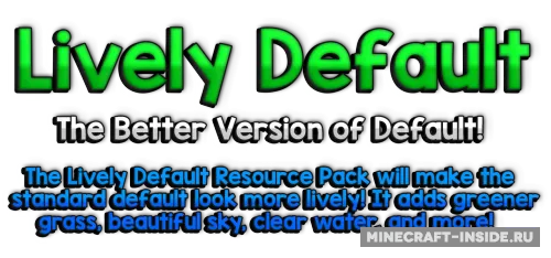 Lively Default — Minecraft resurs pak, rasm 1