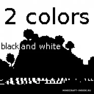 2 colors (black & white) — Minecraft resurs pak, rasm 1