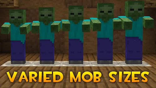 Varied Mob Sizes — Minecraft data pak, rasm 1