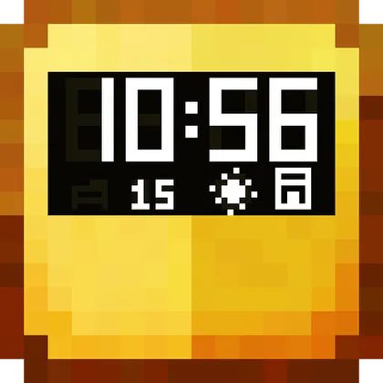 Digital wall clock — Minecraft data pak, rasm 1