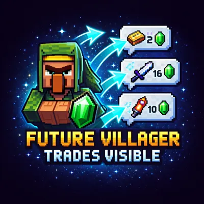 Future Villager Trades Visible — Minecraft mod, rasm 1