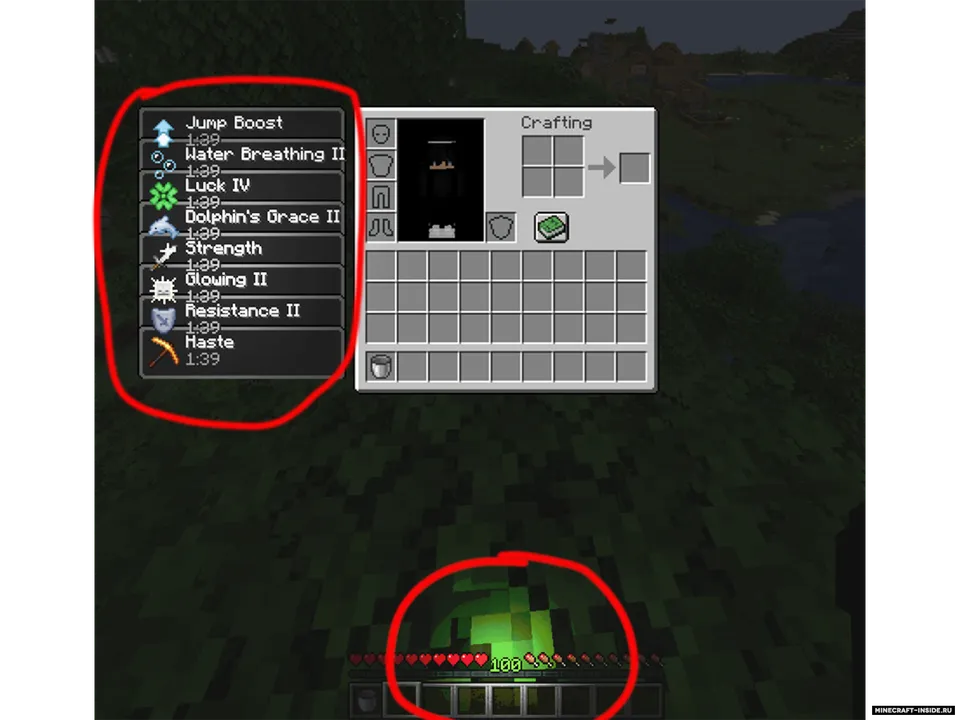 Daraja uchun effektlar — Minecraft data pak, rasm 3