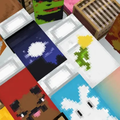 Banners on beds — Minecraft data pak, rasm 1