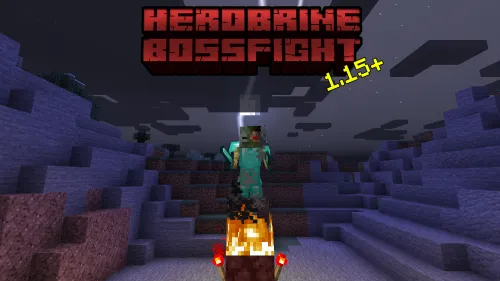 Herobrine Bossfight — Minecraft data pak, rasm 1