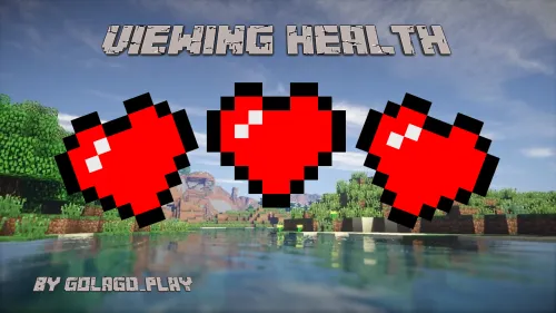 Viewing Health | Ko'rinadigan yuraklar — Minecraft data pak, rasm 1