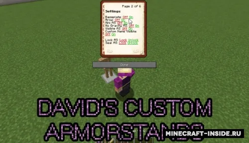 David's Custom Armorstands — Minecraft data pak, rasm 1