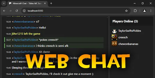Web Chat — Minecraft mod, rasm 1