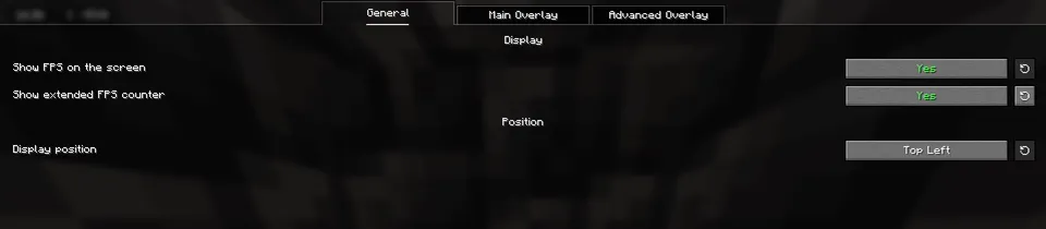 FPS Overlay — Minecraft mod, rasm 2