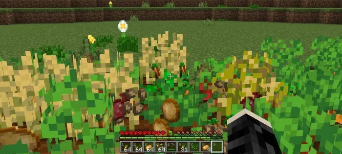 1 tugma bilan hosil yig'ish — Minecraft mod, rasm 2