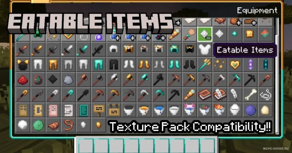 Yeb bo'ladigan buyumlar — Minecraft mod, rasm 2