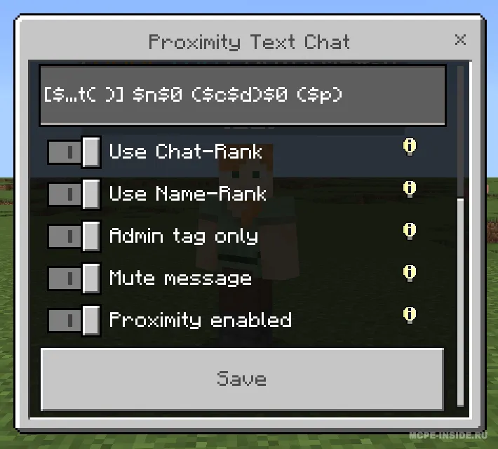 Kontakt-siz matnli chat — Minecraft mod, rasm 1