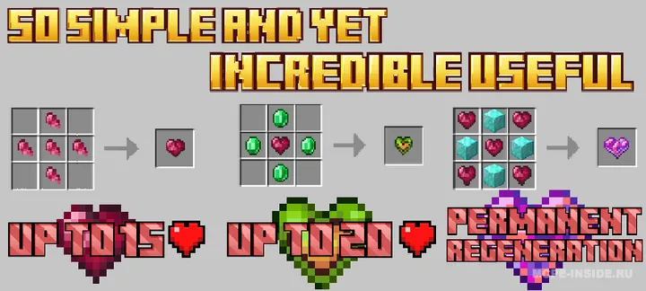 Kristal yuraklar — Minecraft mod, rasm 2