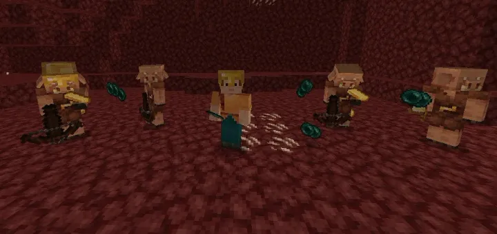 Piglinlar bilan maxsus ayirboshlash — Minecraft mod, rasm 1