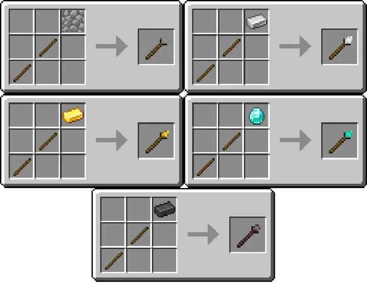 Qurilish tayoqlari — Minecraft mod, rasm 1