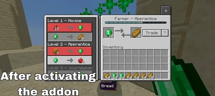 Cheksiz savdo — Minecraft mod, rasm 3