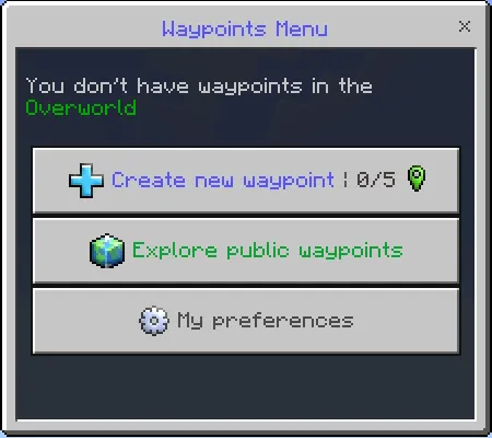 Yo'l nuqtalari tizimi — Minecraft mod, rasm 1