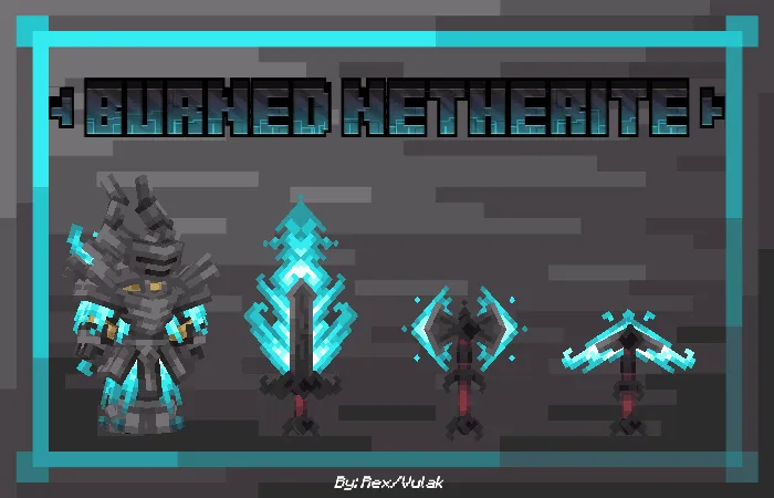 Yonayotgan netherite — Minecraft mod, rasm 1