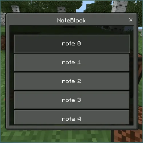 Nota o'rnatuvchi — Minecraft mod, rasm 1