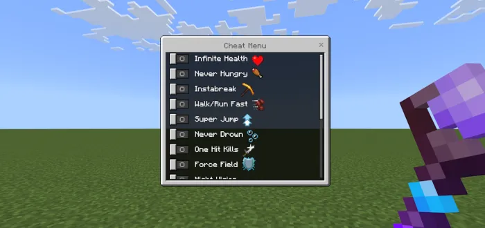 Chit menyu — Minecraft mod, rasm 1