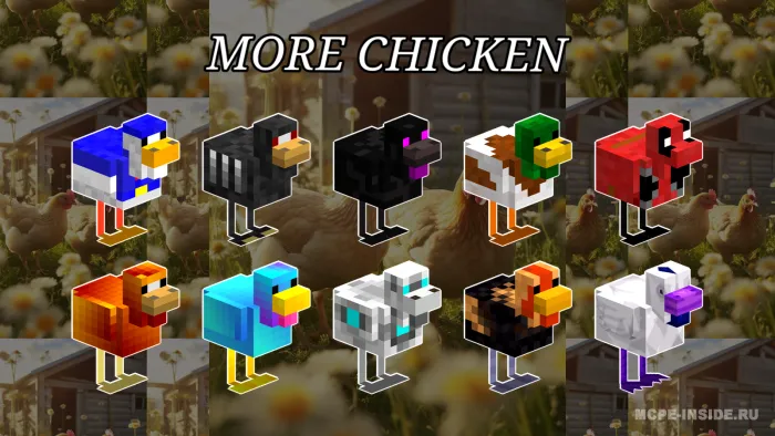 Ko'proq tovuqlar — Minecraft mod, rasm 1