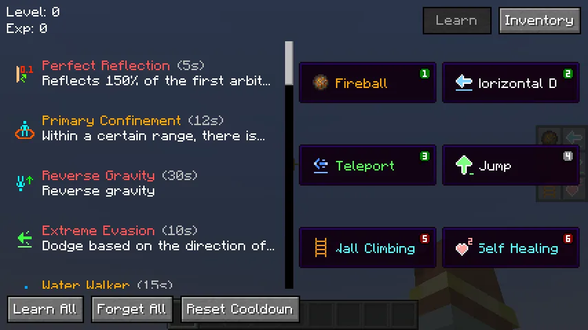 Advanced Skills: Remastered — Minecraft mod, rasm 2