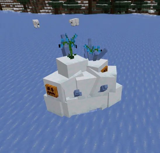 Qarg'ish tekkan qor monsteri — Minecraft mod, rasm 2