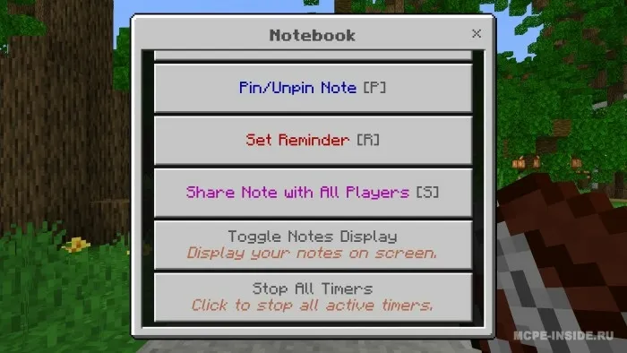 Eslatmalar — Minecraft mod, rasm 3