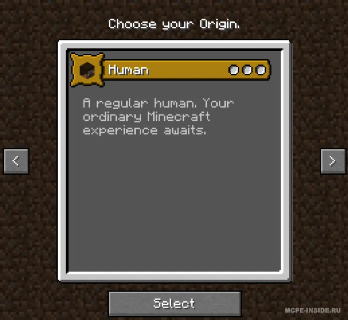 Origins — Minecraft mod, rasm 1