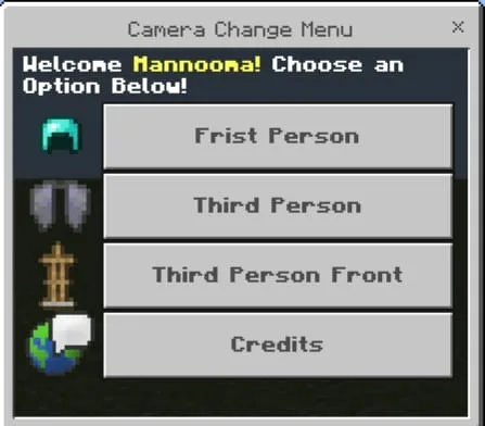 Perspektivani o'zgartirish — Minecraft mod, rasm 2