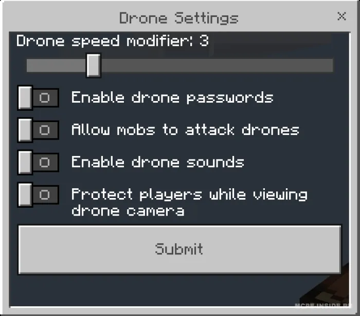 Kamerali dron — Minecraft mod, rasm 2