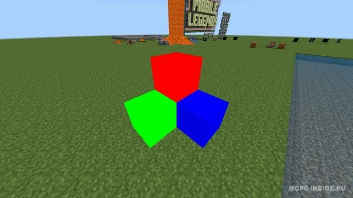 Yashil, qizil va ko'k bloklar — Minecraft mod, rasm 1