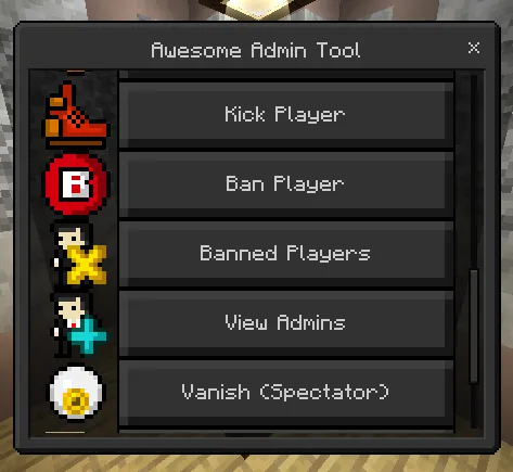 Administrator asboblari — Minecraft mod, rasm 1