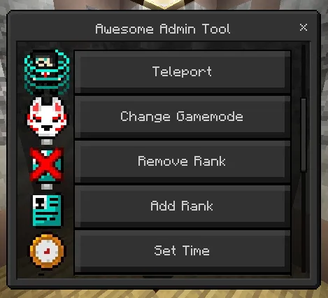 Administrator asboblari — Minecraft mod, rasm 2