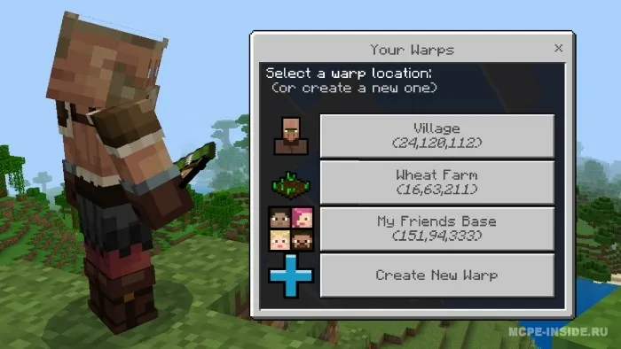 Lokatsiyada nuqtalar o'rnatish — Minecraft mod, rasm 1