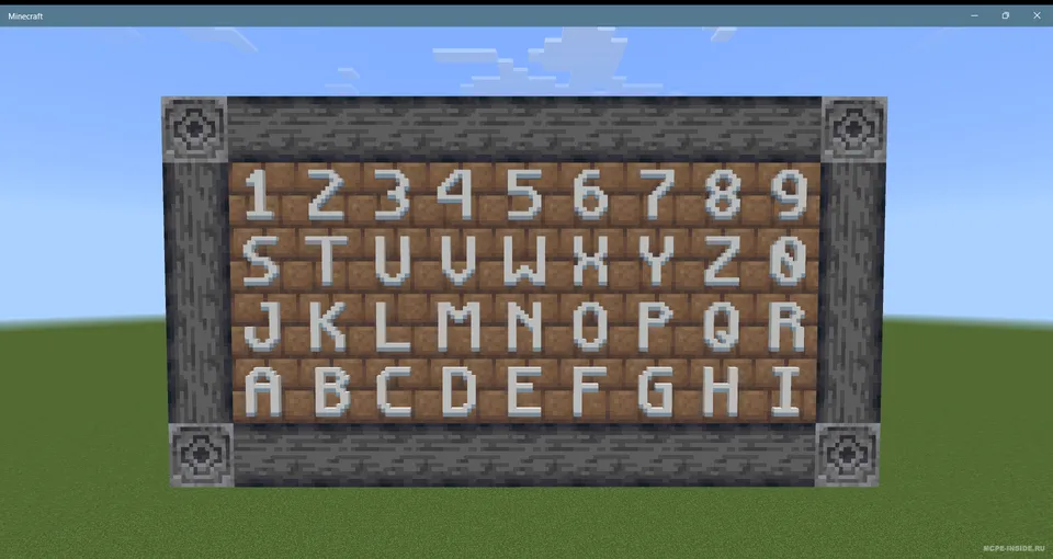 Bosma harflar — Minecraft mod, rasm 1