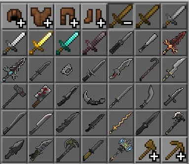 Dolzarb pichoqlar — Minecraft mod, rasm 3