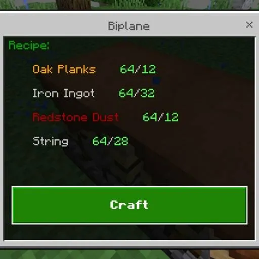 Samolyotlar — Minecraft mod, rasm 3