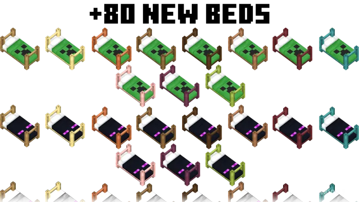 Yaxshilangan krovatlar — Minecraft mod, rasm 1
