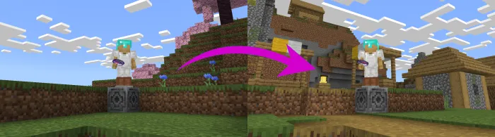 Magnet toshi bilan teleportatsiya — Minecraft mod, rasm 1