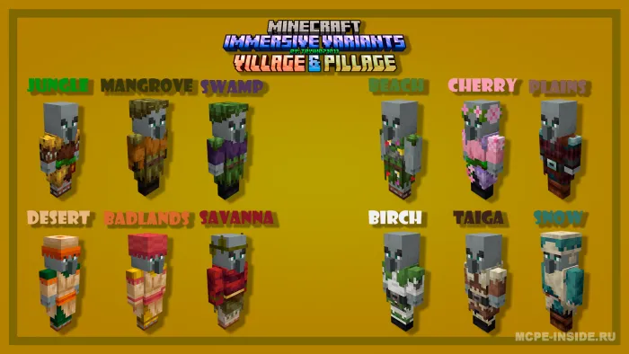 Aholi va qaroqchilar variantlari — Minecraft mod, rasm 2