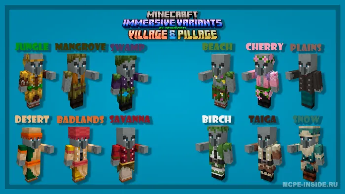 Aholi va qaroqchilar variantlari — Minecraft mod, rasm 3