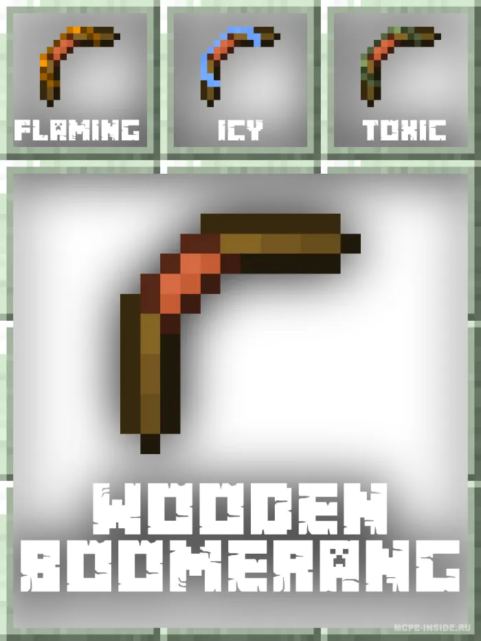 Eski bumeranglar — Minecraft mod, rasm 2