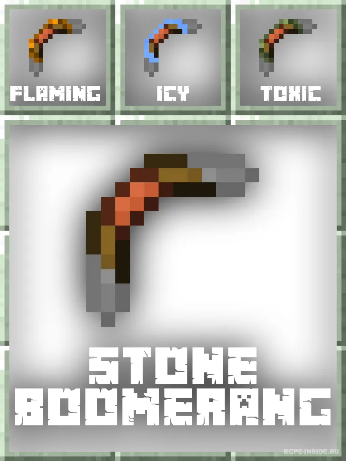 Eski bumeranglar — Minecraft mod, rasm 3