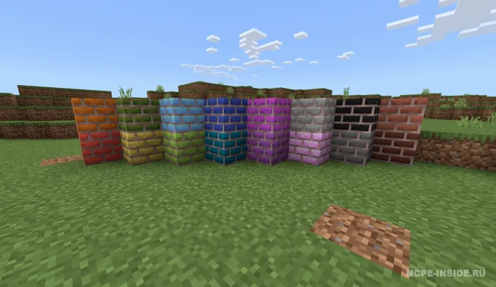 Rangli g'ishtlar — Minecraft mod, rasm 1