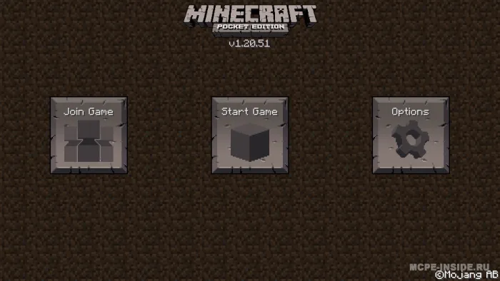 MCPE Alpha boshlang'ich ekrani — Minecraft mod, rasm 1