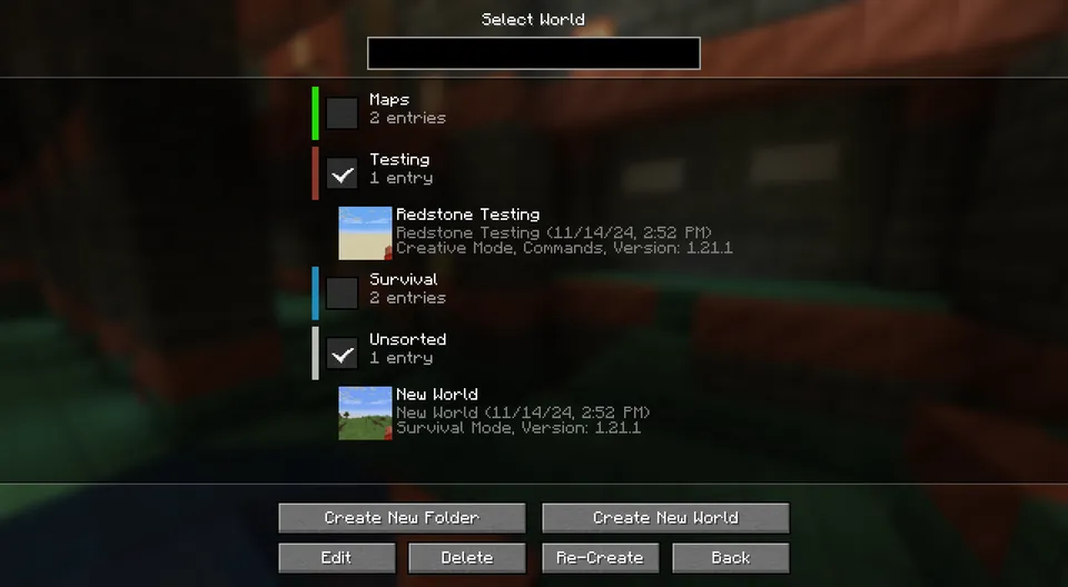 World Folders — Minecraft mod, rasm 3