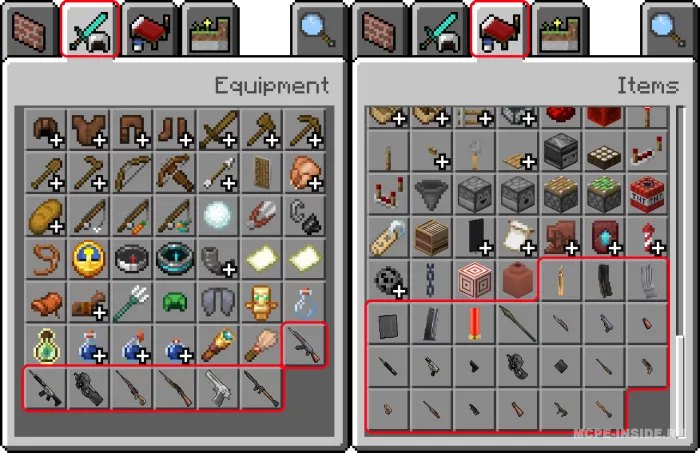Qurol va portlovchi moddalar — Minecraft mod, rasm 1