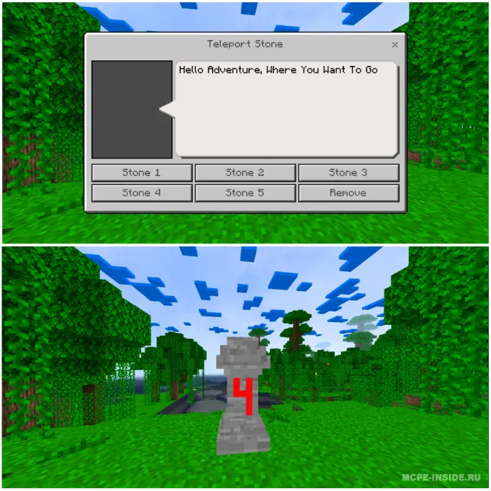 Teleportatsiya toshi — Minecraft mod, rasm 2